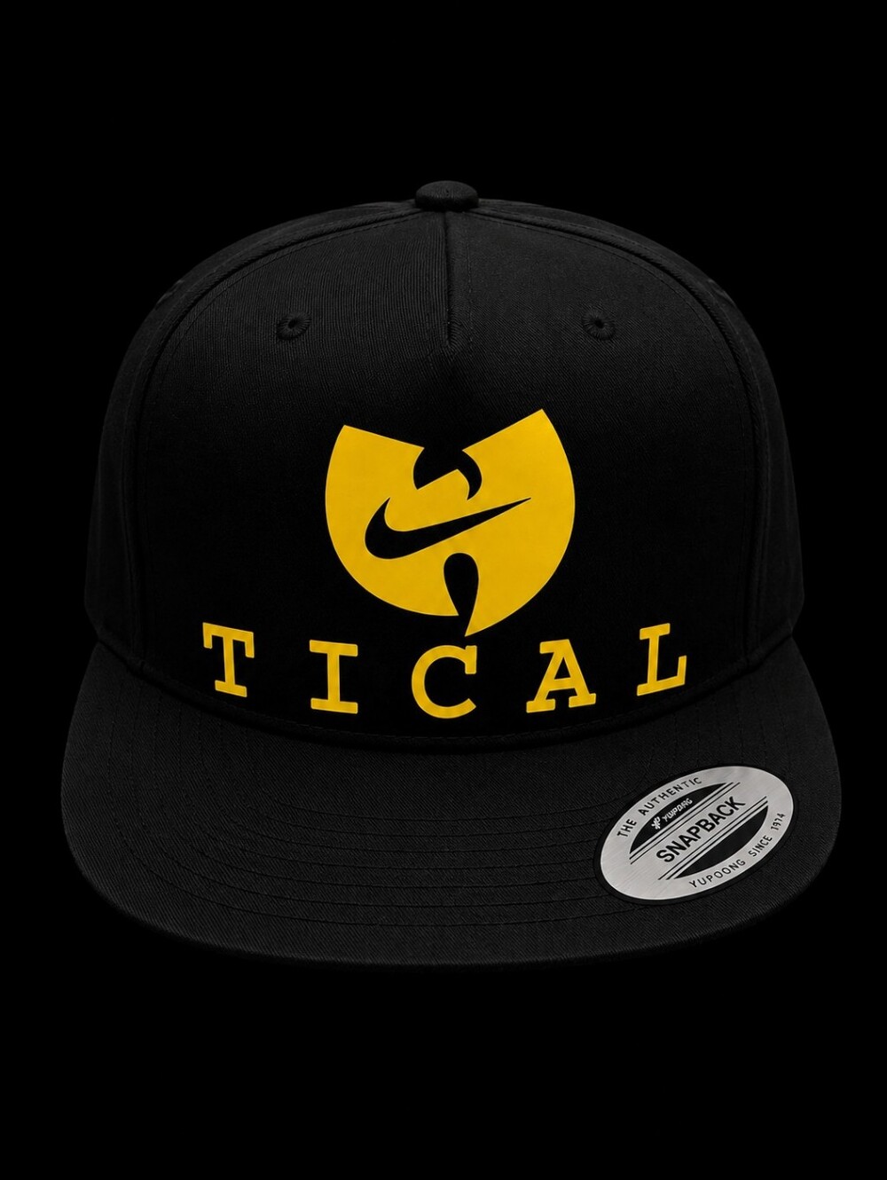 WuTang Tical Black and Yellow Logo Snapback Hat!